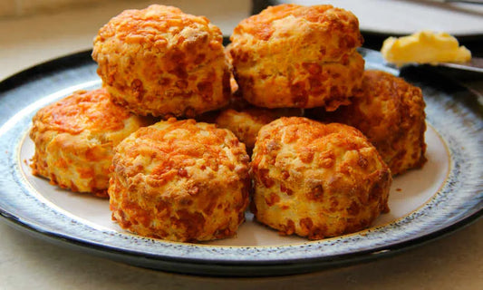 Honey Glazed Cheese Scones