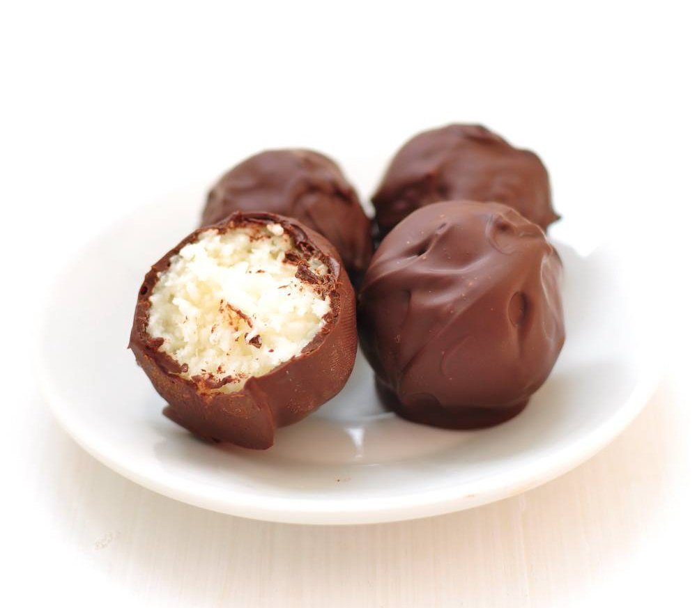 Honey Minty Coconut Chocolate Truffles