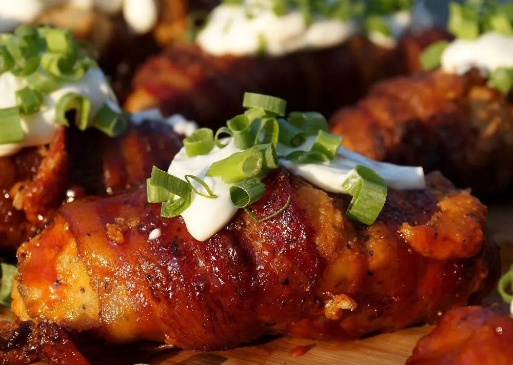 Honey Bacon Wrapped Kumara