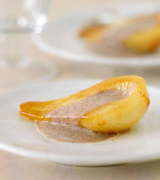 Baked Pears with Honey Coconut Cream Sauce