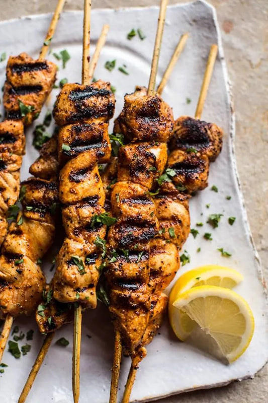 Honey Turmeric Chicken Skewers