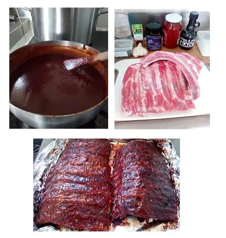 Mānuka Honey BBQ Sauce on Pork Spare Ribs